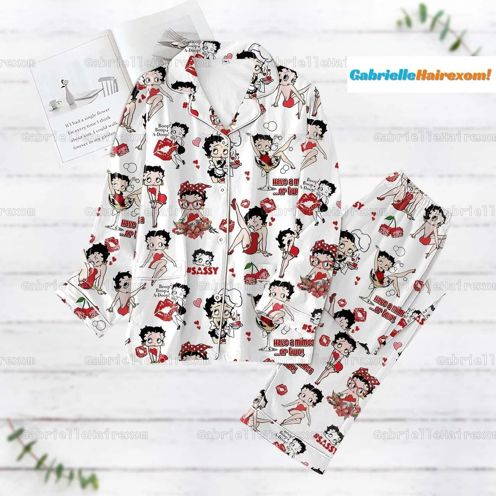 Chocolate Heart Valentine Pajama Set