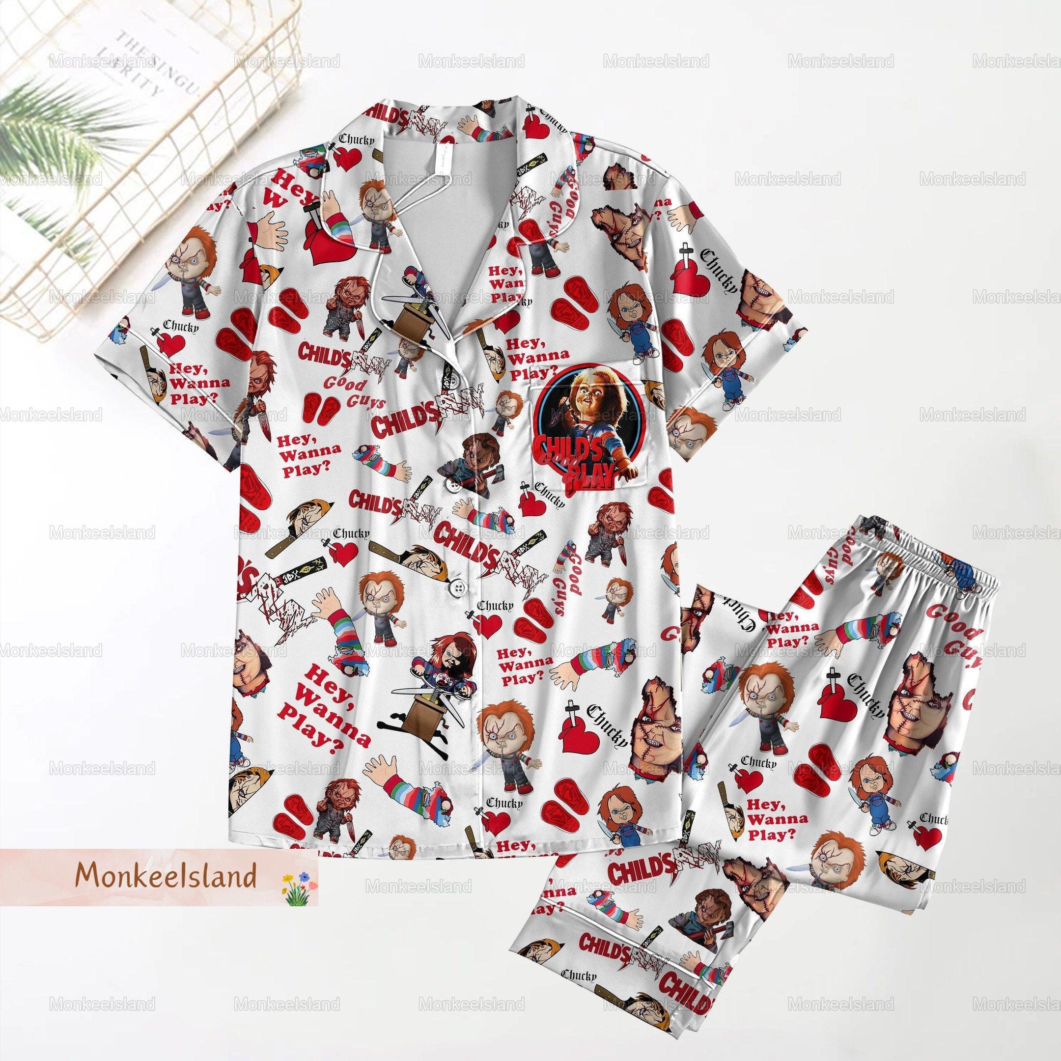 Chucky Doll Pajama Set Bride Of Chucky Women Pajama Set