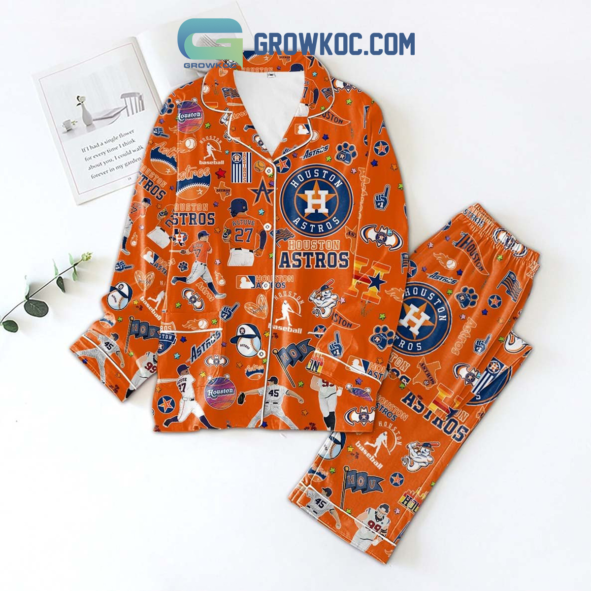 Astros Baseball New Styles Pyjama Pajama Set Nva