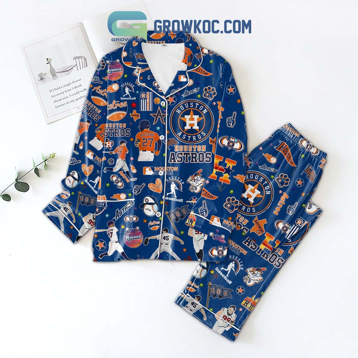 Astros Ready 2 Reign Blue New Styles Pyjama Pajama Set Nva