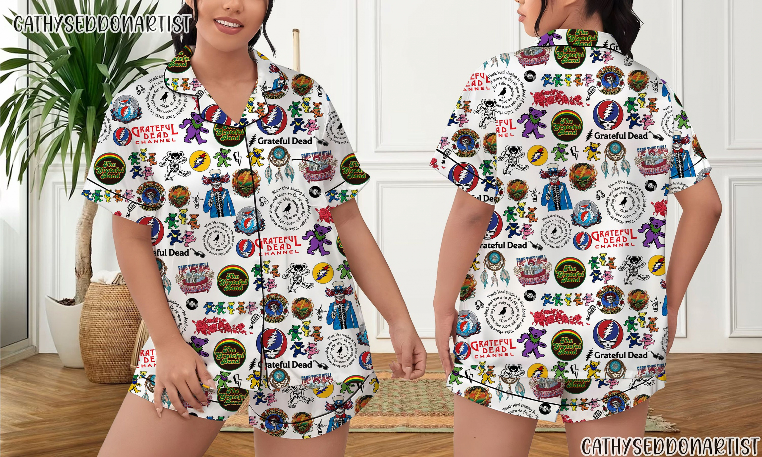 Super Mario Bros Video Game Movies Luigi Mario Wreath Silk Pajama Set