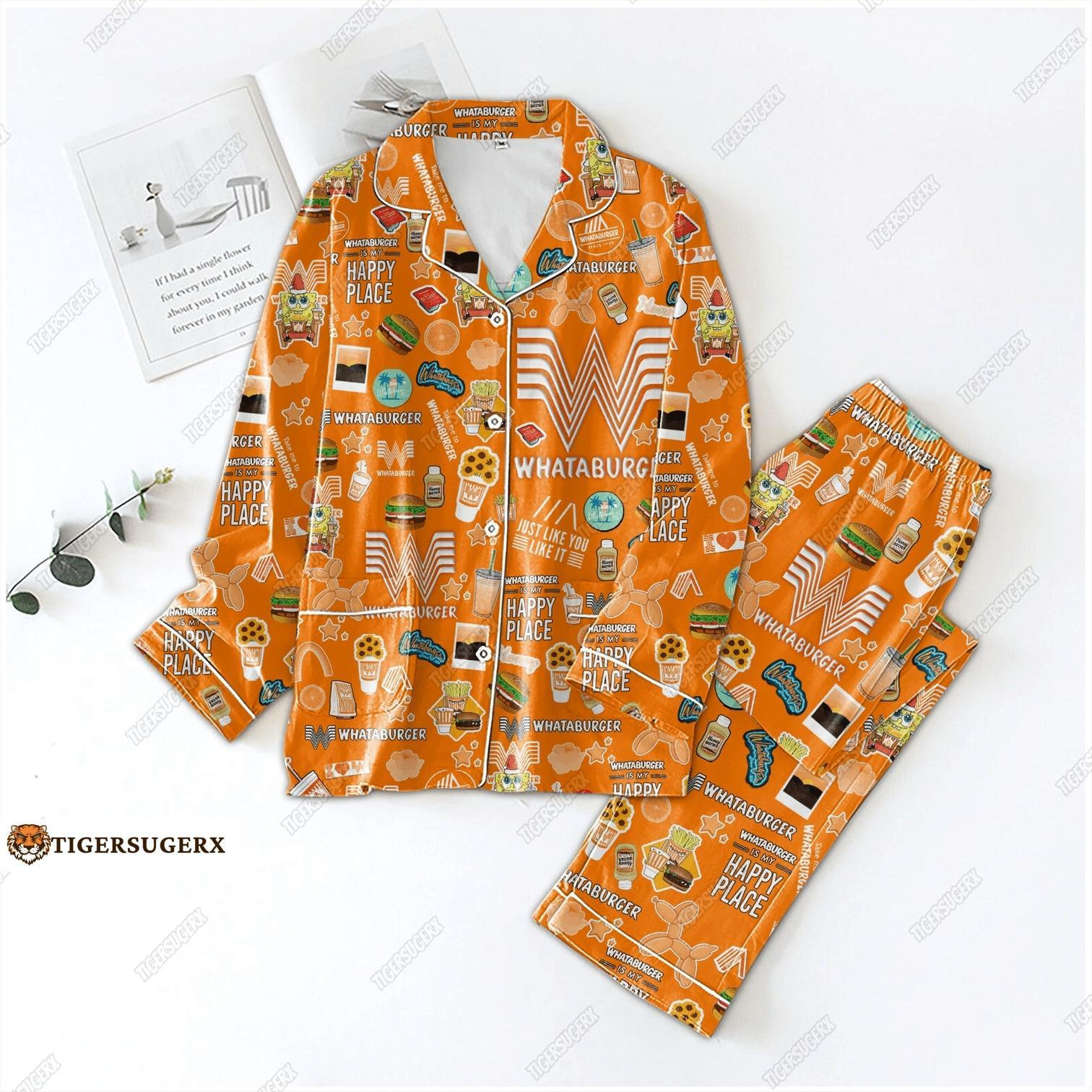 Whataburger Pajama Set Hg Whataburger Pajama Pants Whataburger Shirt Fast Food Holiday Pajama Pajama For Party Gift For Her