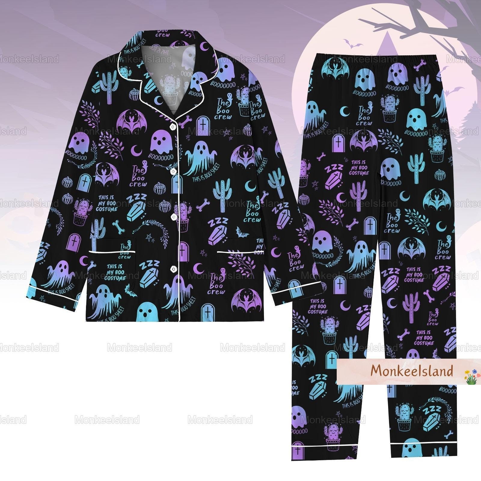 Halloween Cute Ghost Pajama Set