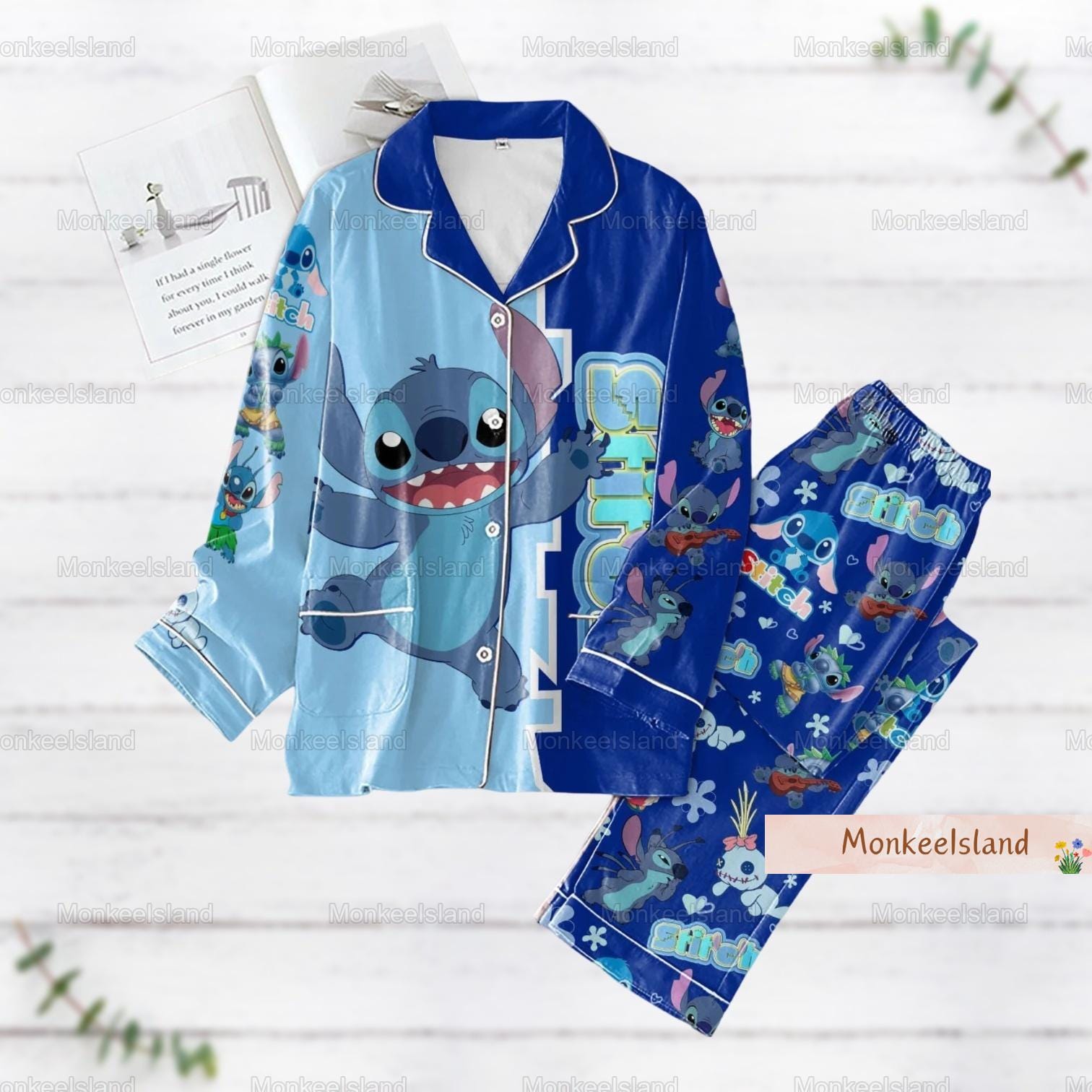 Halloween Stitch Disney Stitch Long Sleeve Or Short Sleeve Pyjama Pajama Set