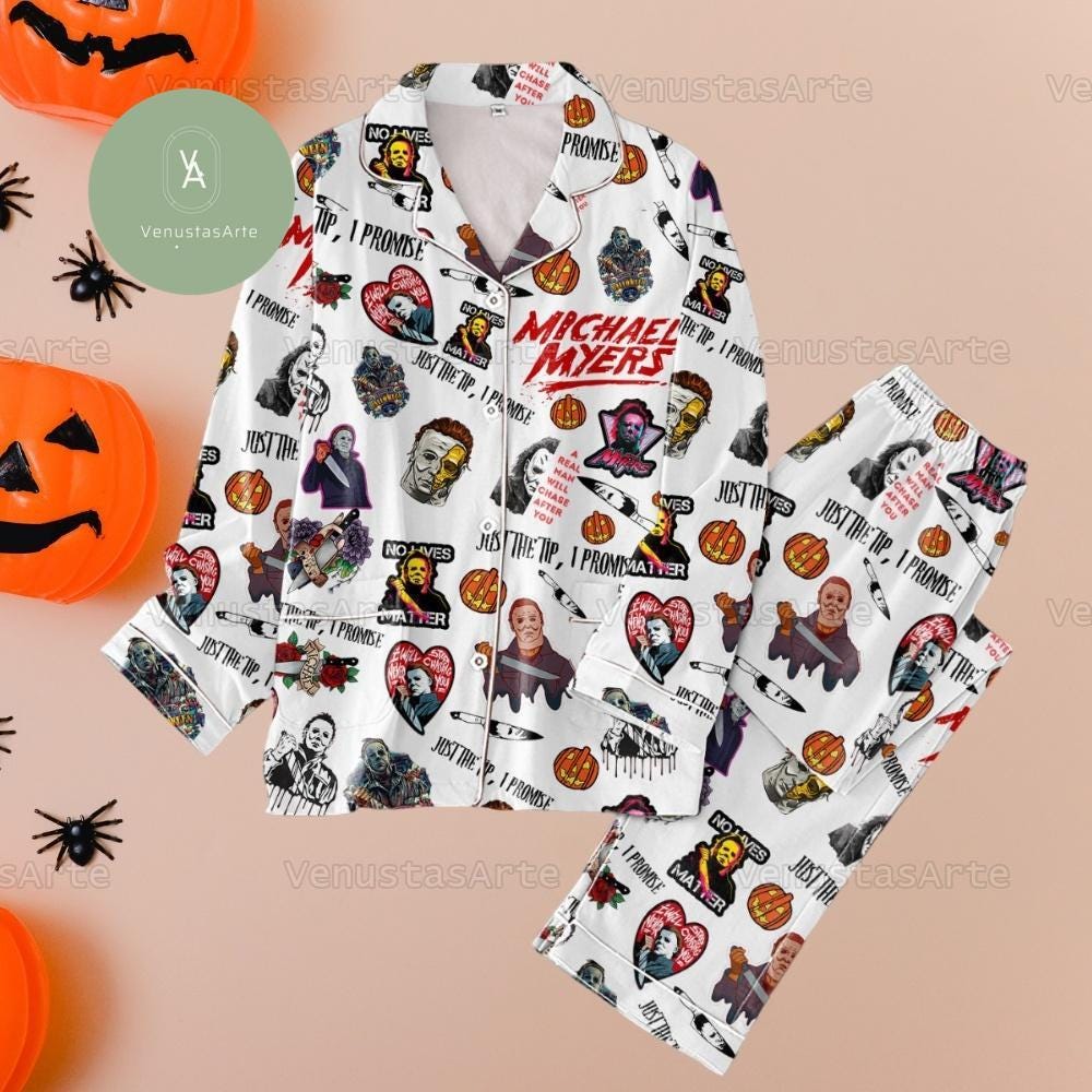 Michael Myers Pajama Set Michael Myers Long Sleeve Or Short Sleeve Pyjama Pajama Set