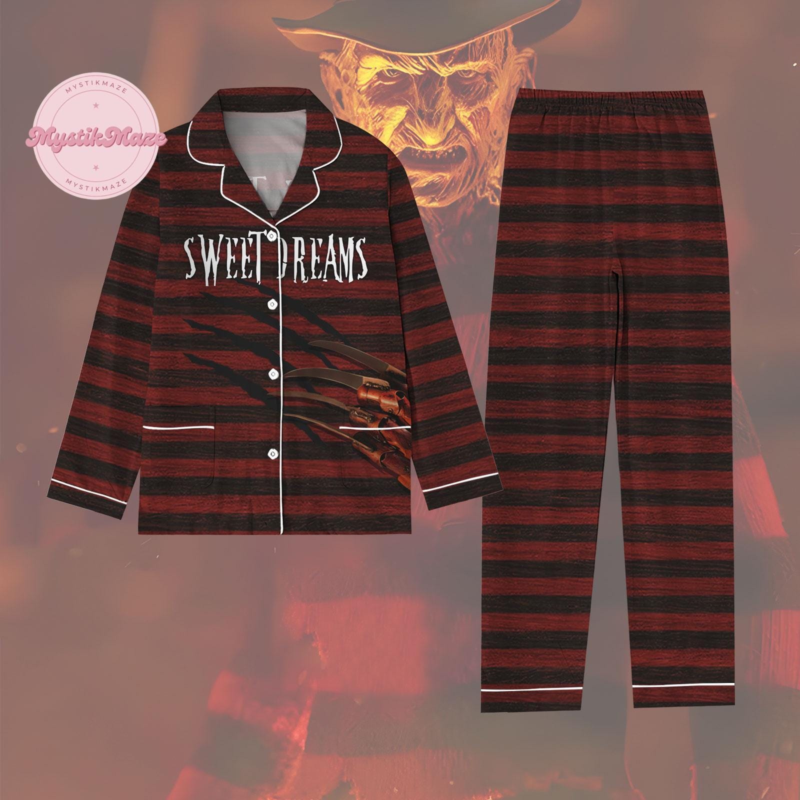 Halloween Freddy Krueger Pajama Set