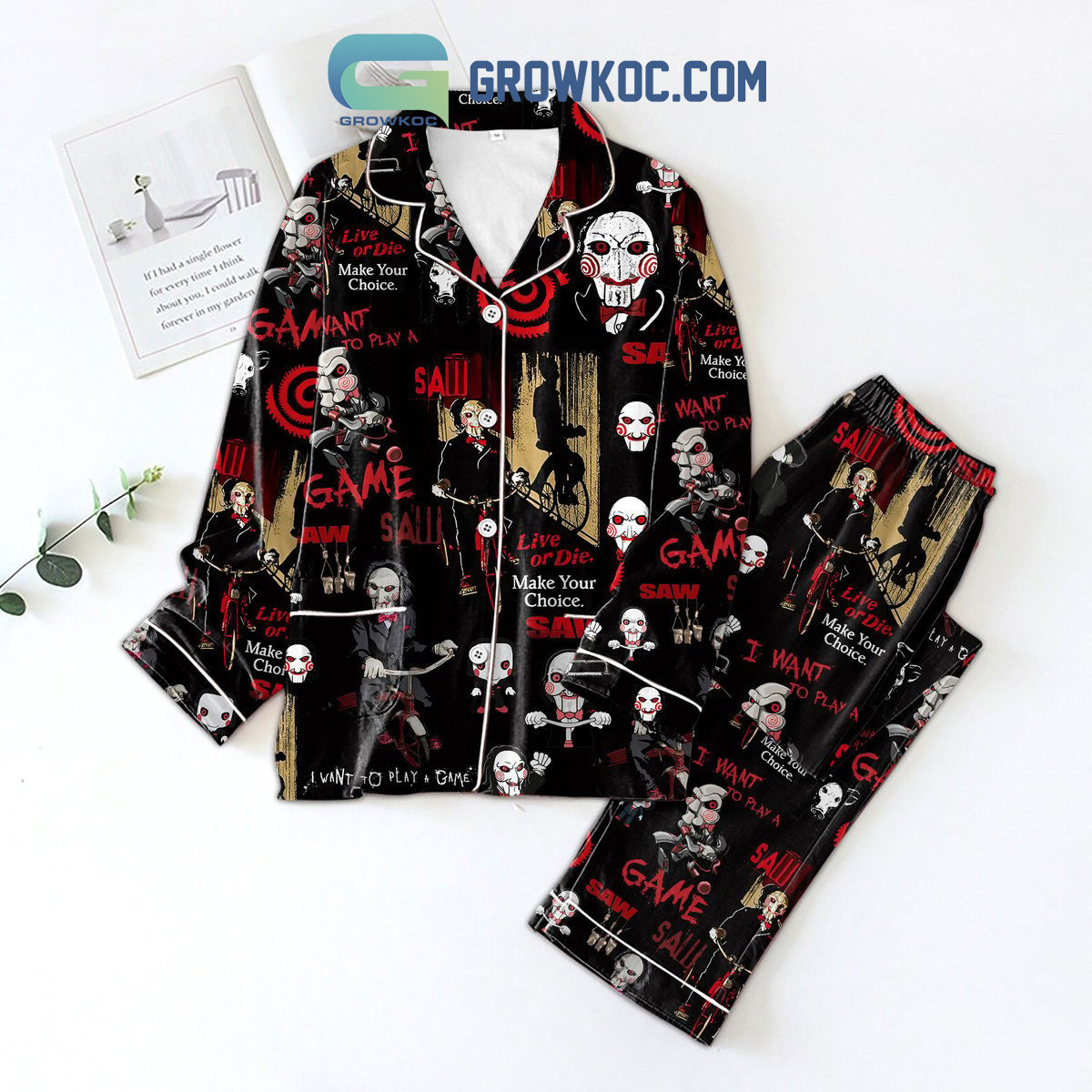 I Want To Play A Saw Live Or Die Make Your Choice Pyjama Pajama Set Nva