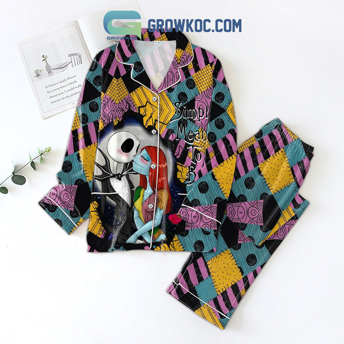 Jack Skellington Simple Meant To Be Pyjama Pajama Set Nva