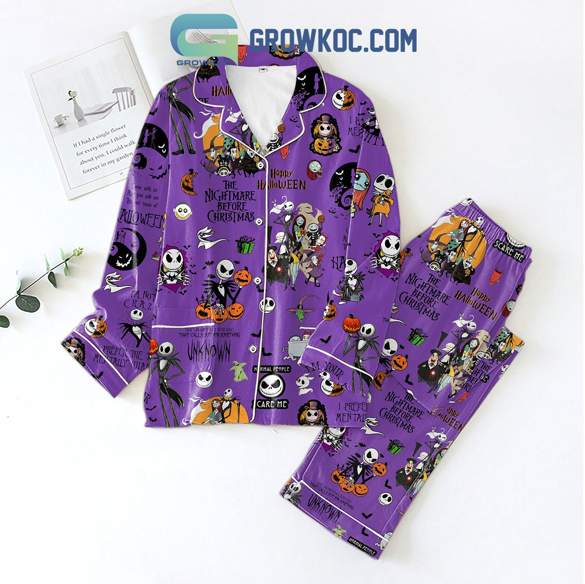 Jack Skellington Happy Halloween The Nightmare Before Family Matching Pajama Set Gifts Hg