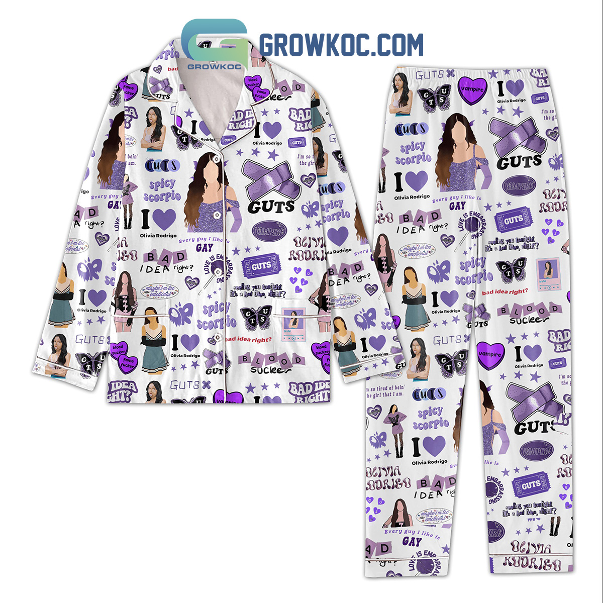 Olivia Rodrigo Seeing You Tonight It?S A Bad Idea Right Pyjama Pajama Set Nva