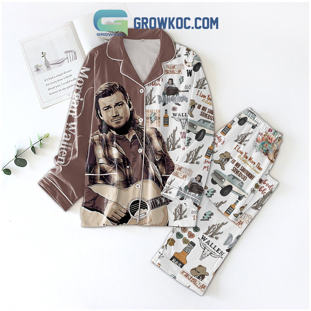 Morgan Wallen I Love You More Than A California Sunset Pyjama Pajama Set Nva