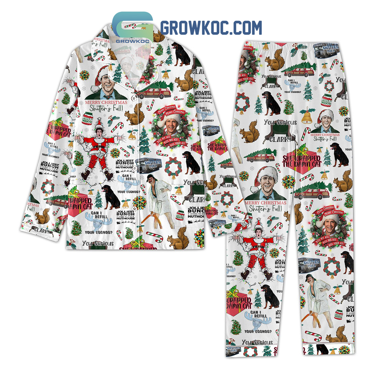 Merry Shitter?S Full Kiss My Ass Kiss His Ass Kiss Your Ass Pyjama Pajama Set Nva