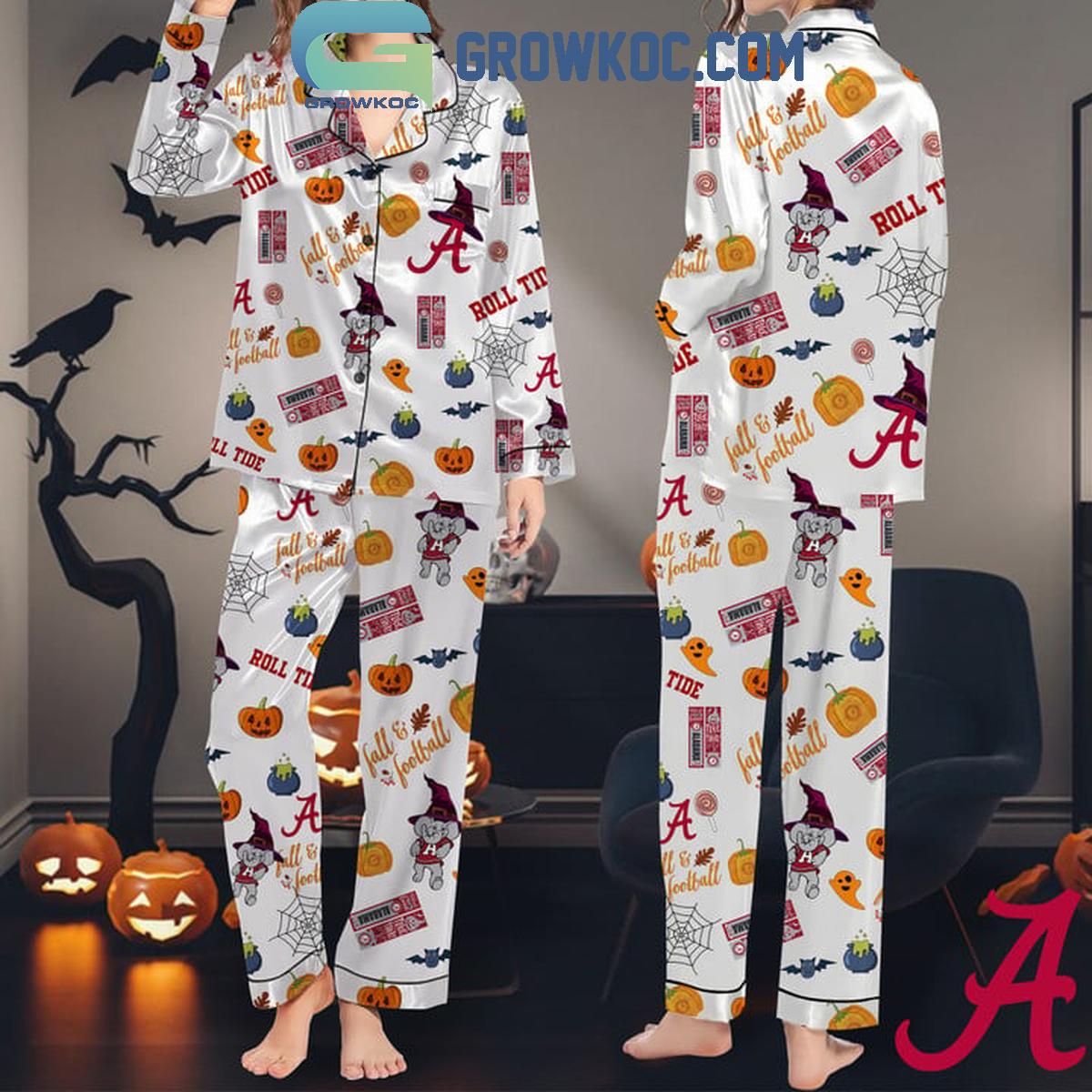 Crimson Tide Fall And Football Comfortable Pyjama Pajama Set Nva