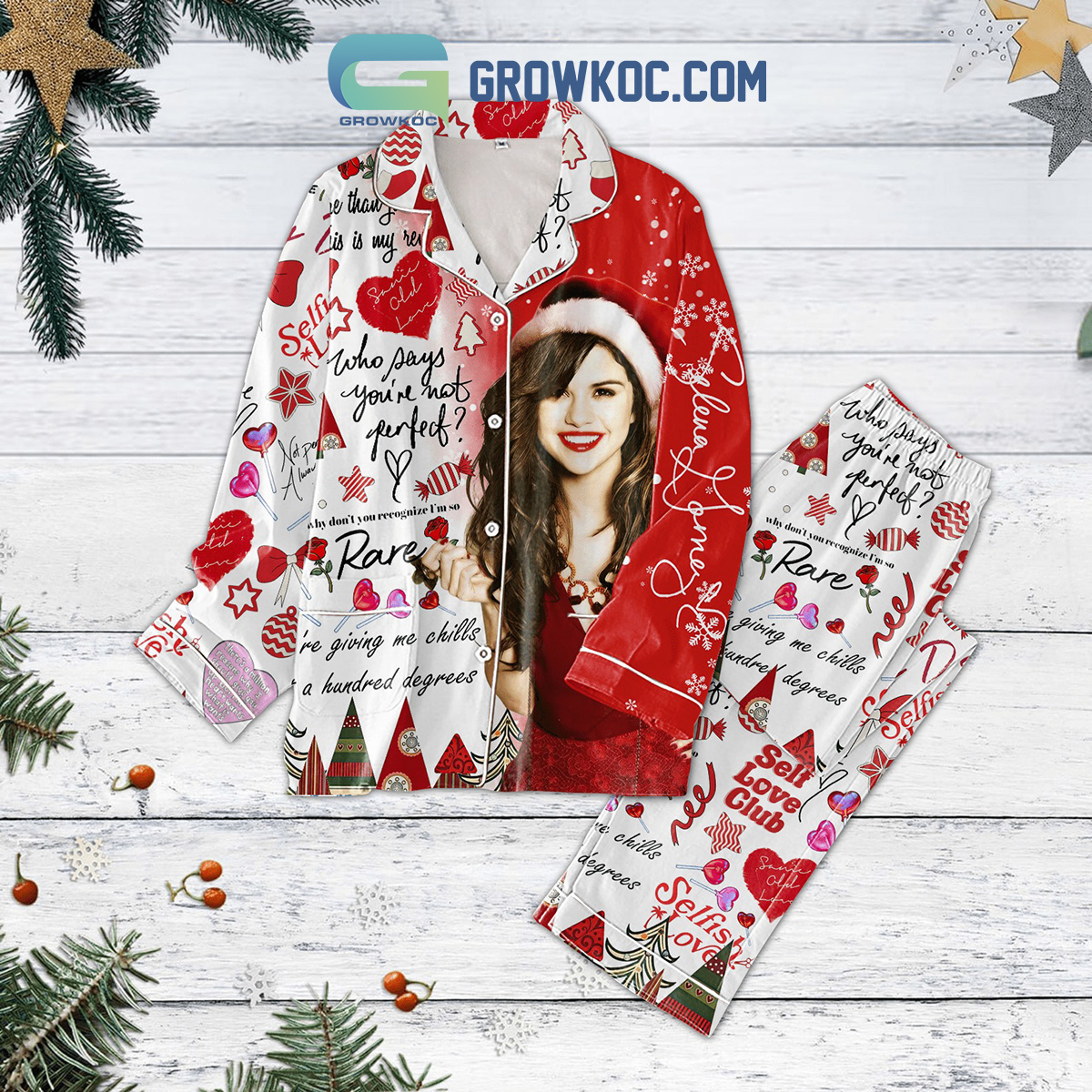 Selena Gomez Selfish Love Pyjama Pajama Set Nva