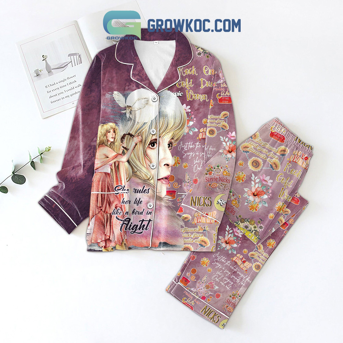 Nicks Stevie She Rules Her Life Like A Bird In Flight Pyjama Pajama Set Nva