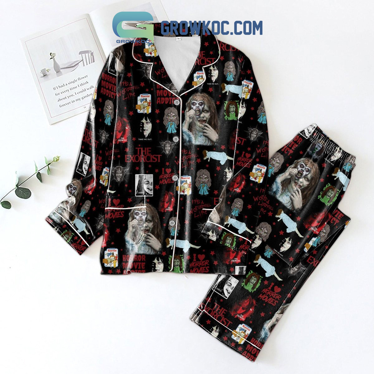 The Exorcist I Love Horror Movies It?S A Wonderful Life Pyjama Pajama Set Nva