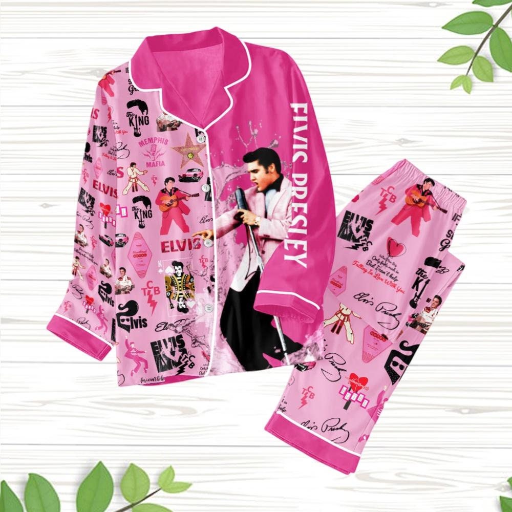 Elvis Presley Pajama Set, Elvis Presley Holiday Sleepwear