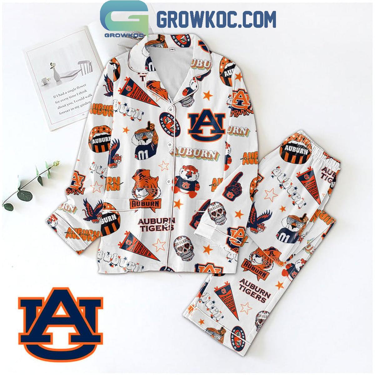 Tigers Go Tigers Halloween Comfortable Pyjama Pajama Set Nva White