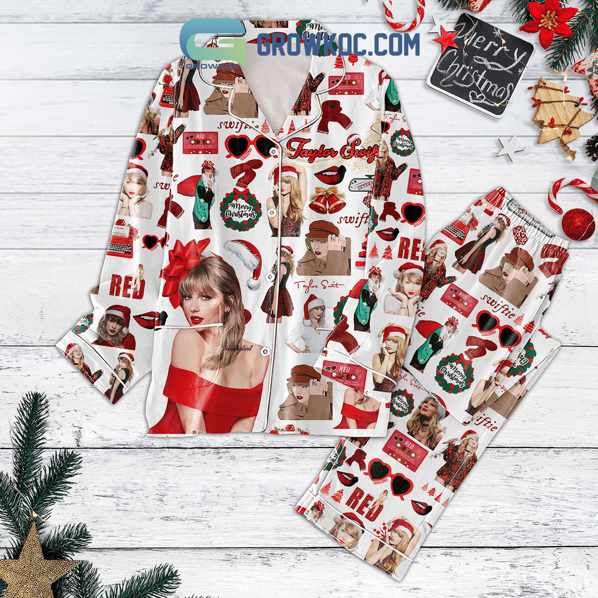 Ts Swiftie Merry The Eras Tour Pyjama Pajama Set Nva