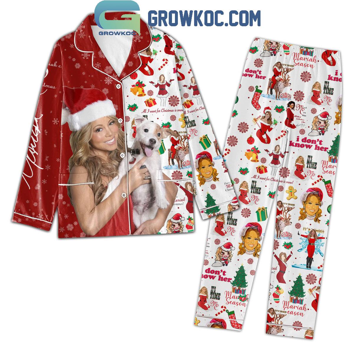 Mariah Carey Its Mariah Season Its Time Polyester Family Matching Pajama Set Gifts Hg