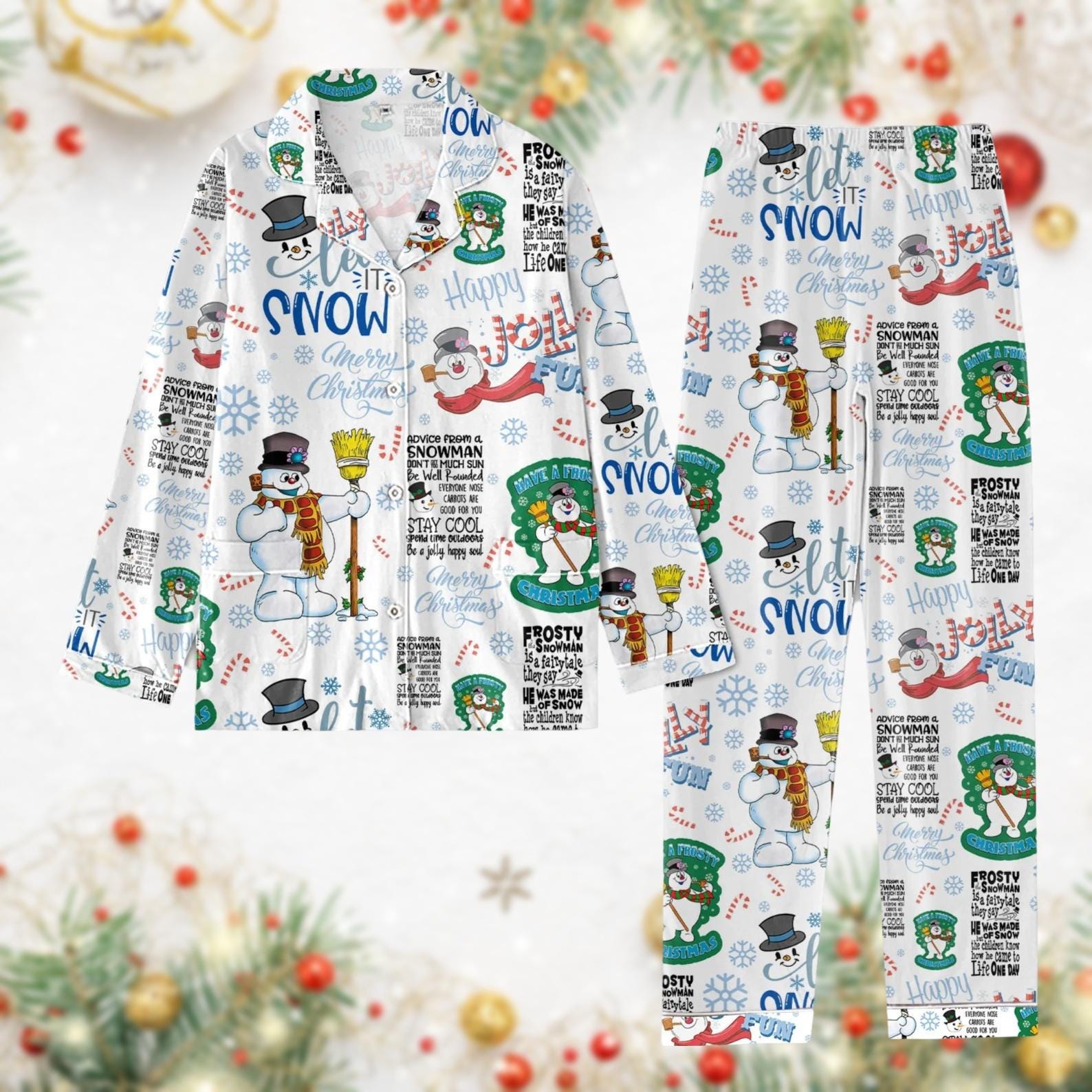 Frosty The Snowman Pajama Set, Disney Pjs