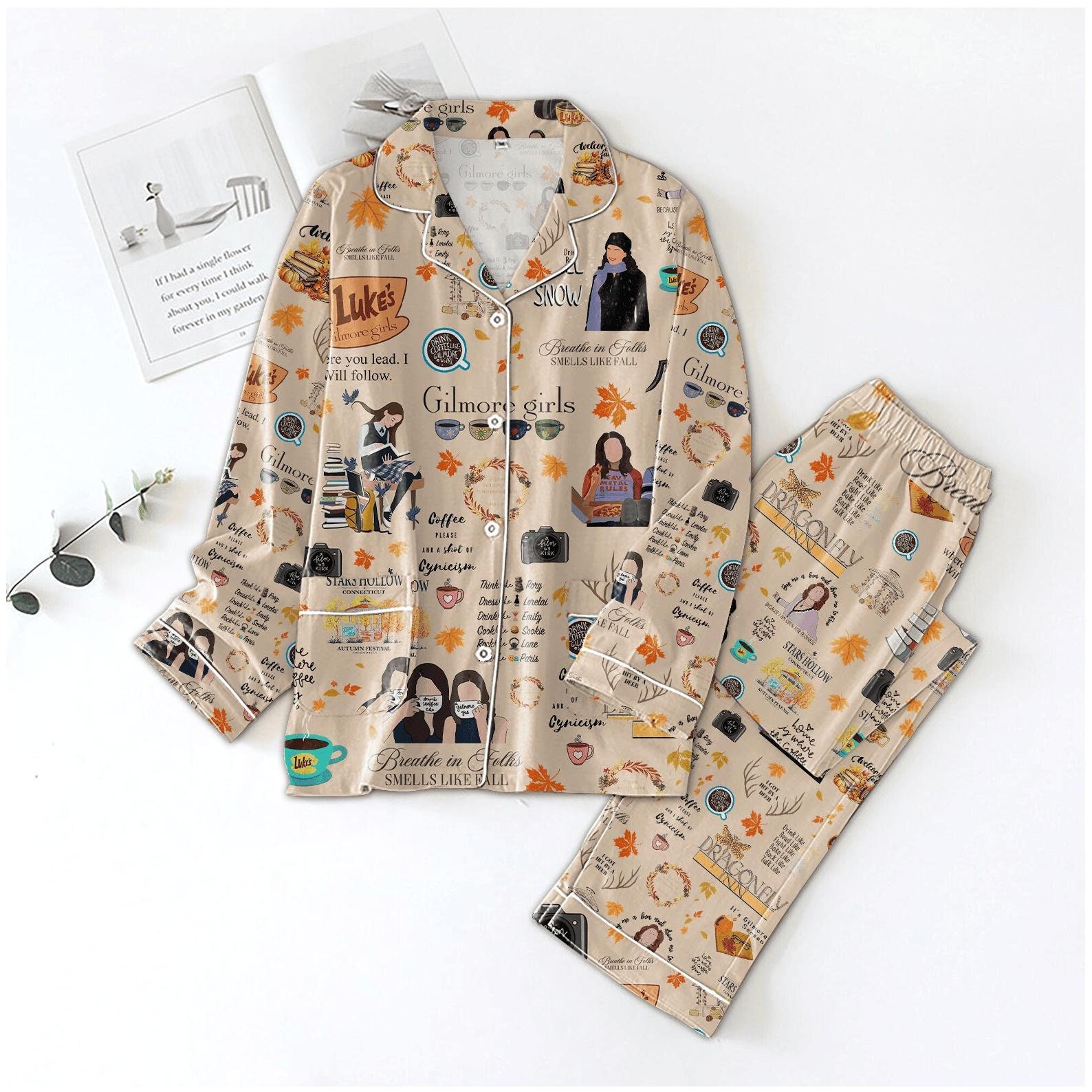 Gilmore Girls Pajama Set, Luke?S Diner & Coffee Sleepwear