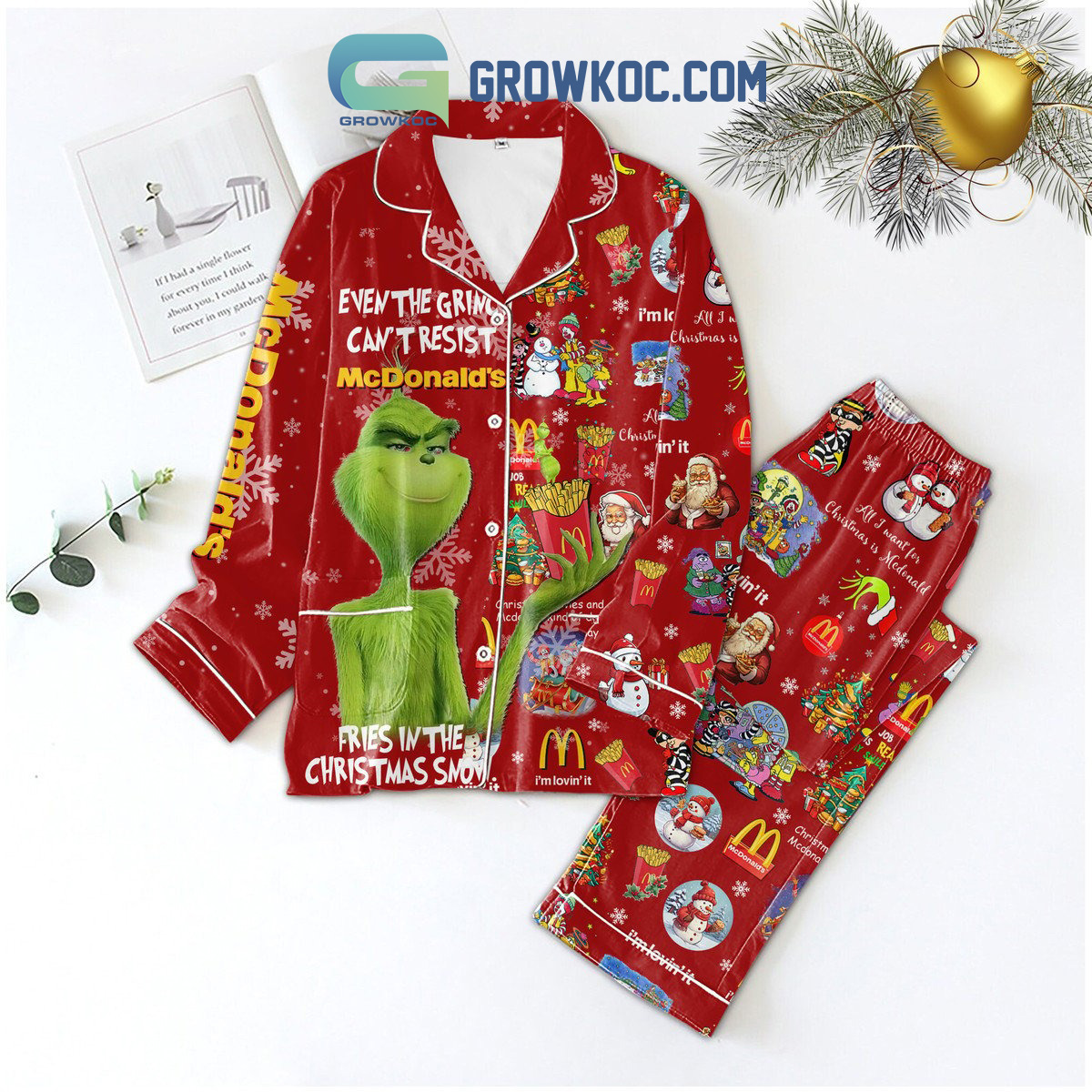 The Grinch & Mcdonald'S Fries Pajama Set