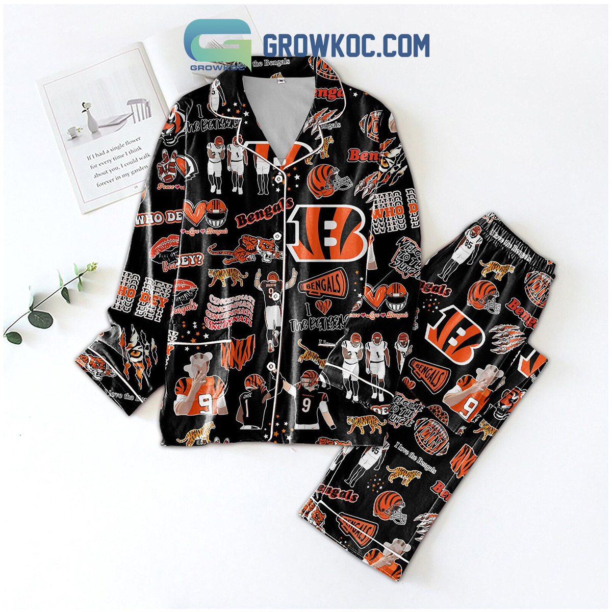 Bengals Welcome To The Jungle Pyjama Pajama Set Nva