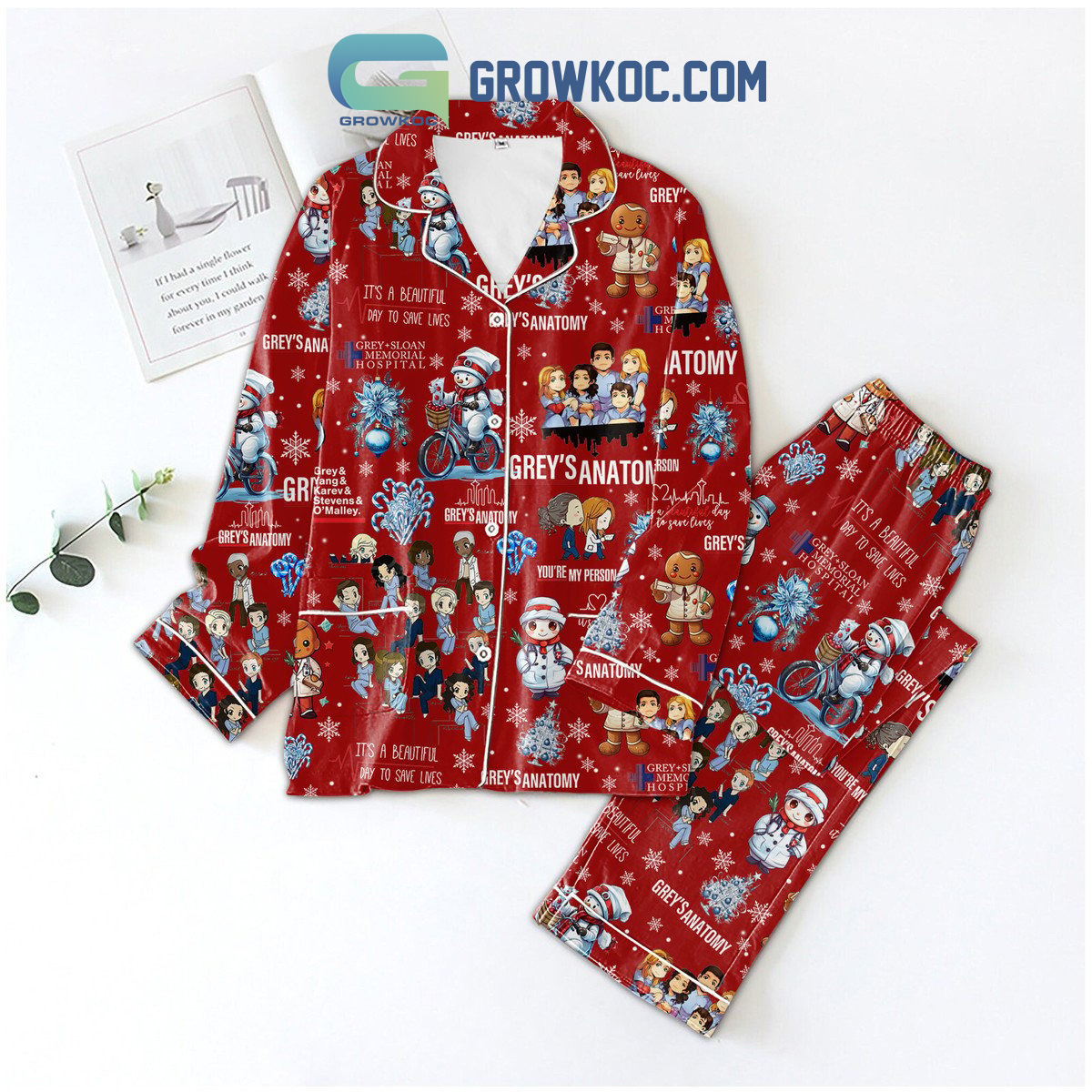 Grey?S Anatomy It?S A Beautiful Day To Save Lives Pyjama Pajama Set Nva