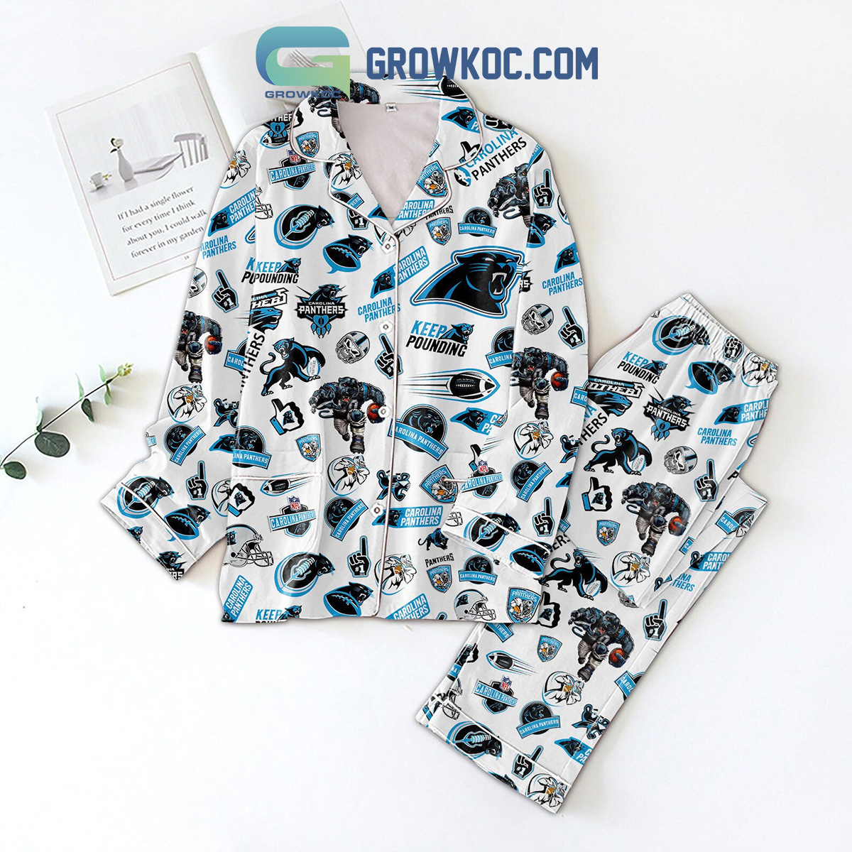Panthers Keep Pounding Pyjama Pajama Set Nva