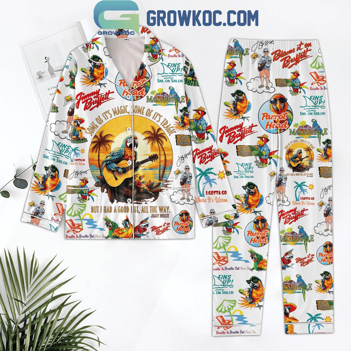 Jimmy Buffett Some Of It?S Magic Some Of It?S Tragic Comfortable Pyjama Pajama Set Nva