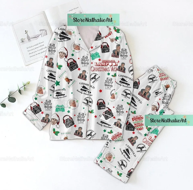 Griswold Pajamas, Griswold Pajama Set, Griswold Pajama Pants Set Qdh Long Sleeve Pyjamas
