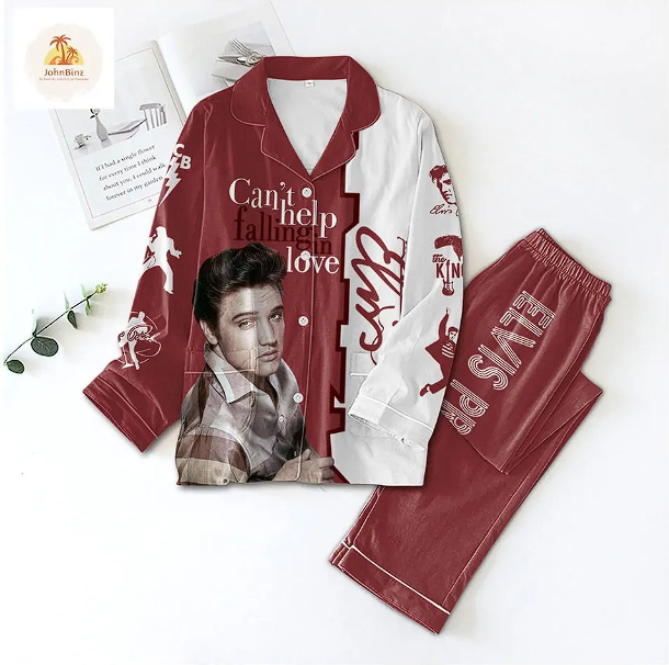 Elvis Presley Pajama Set, Elvis Presley Lover Pajamas, Elvis Pajama Qdh Long Sleeve Pyjamas