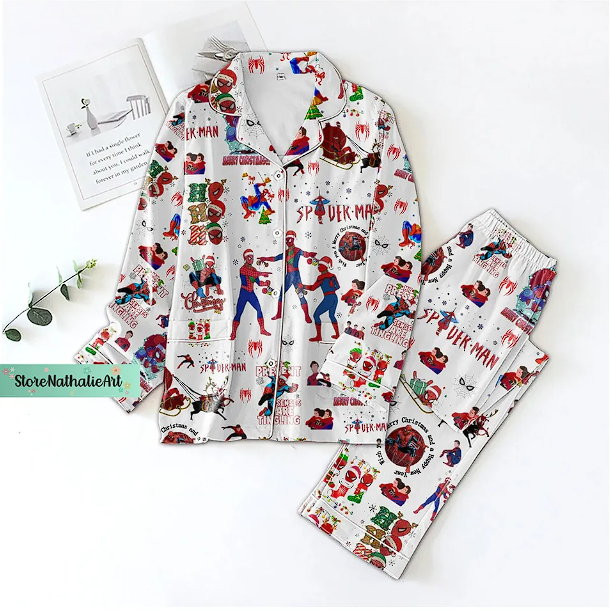 Spiderman Pajamas, Spiderman Pajama Set, Spider-Man Womens Pajama Qdh Long Sleeve Pyjamas