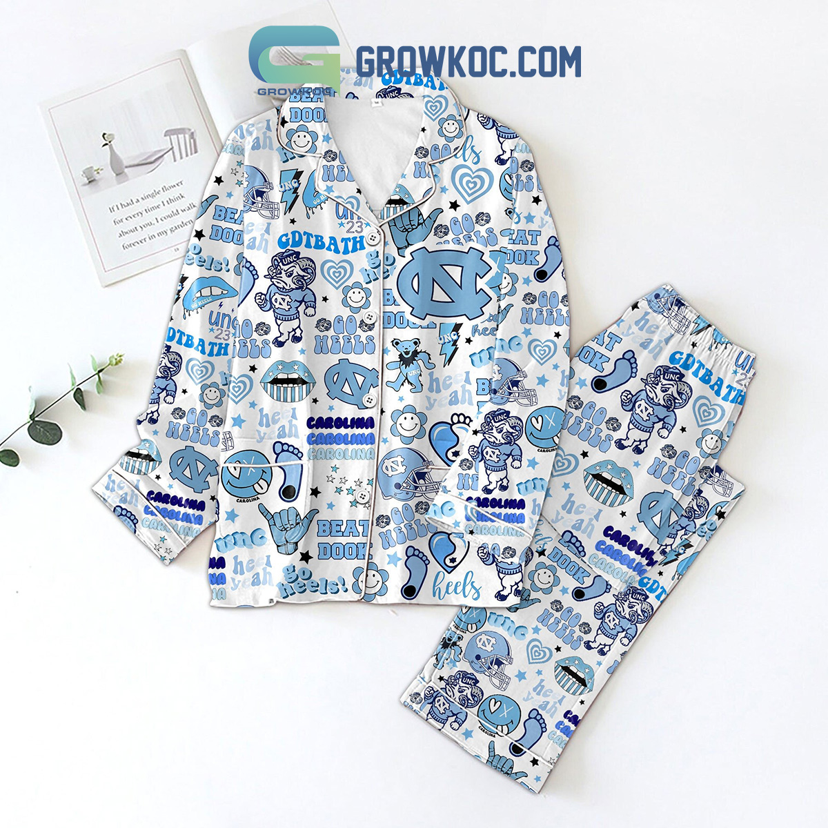 North Carolina Tar Heels Beat Dook Go Heels Pyjama Pajama Set Nva
