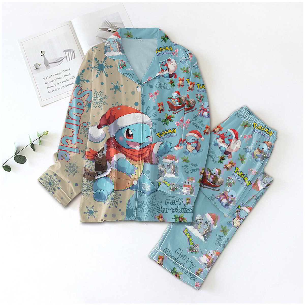 Get Festive With Pkm Button Down Pajamas Set La Comfy & Stylish Holiday Sleepwear! Nva
