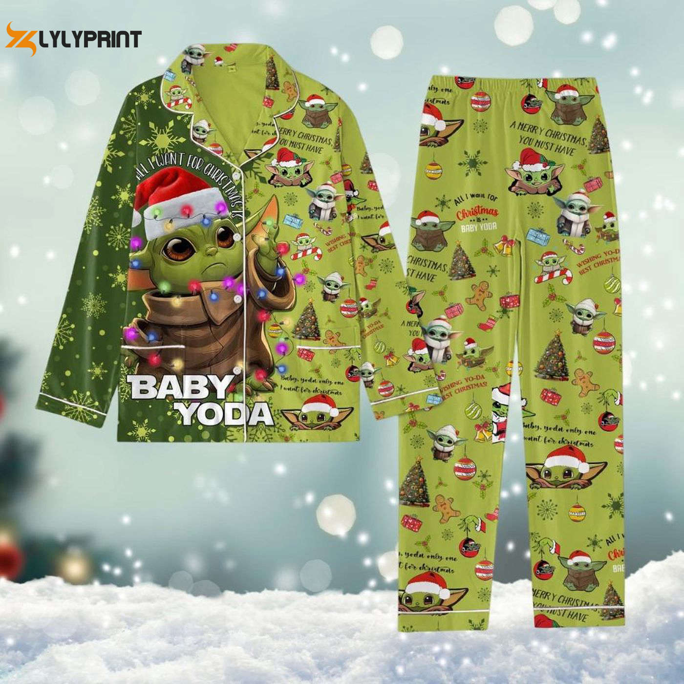 Baby Yoda Pajama Set Set Star Wars Movie Holiday Pjs For The Whole Family