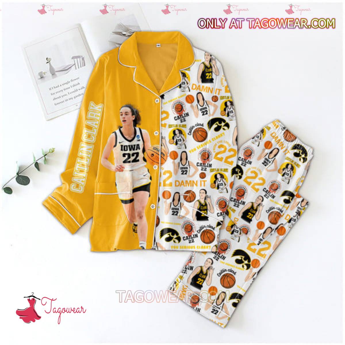 Caitlin Clark You Serious From The Logo 22 Women Pajama Set Hfn Family Matching Shirt