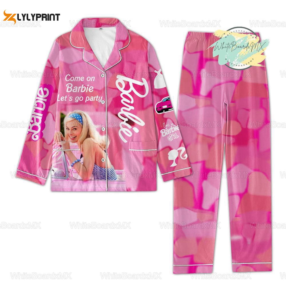 Barbe Pajama Barbe Pyjamas Come On Barbi Pajama Set Women Lets Go Party Pajama Barbi Girl Pajama Nva
