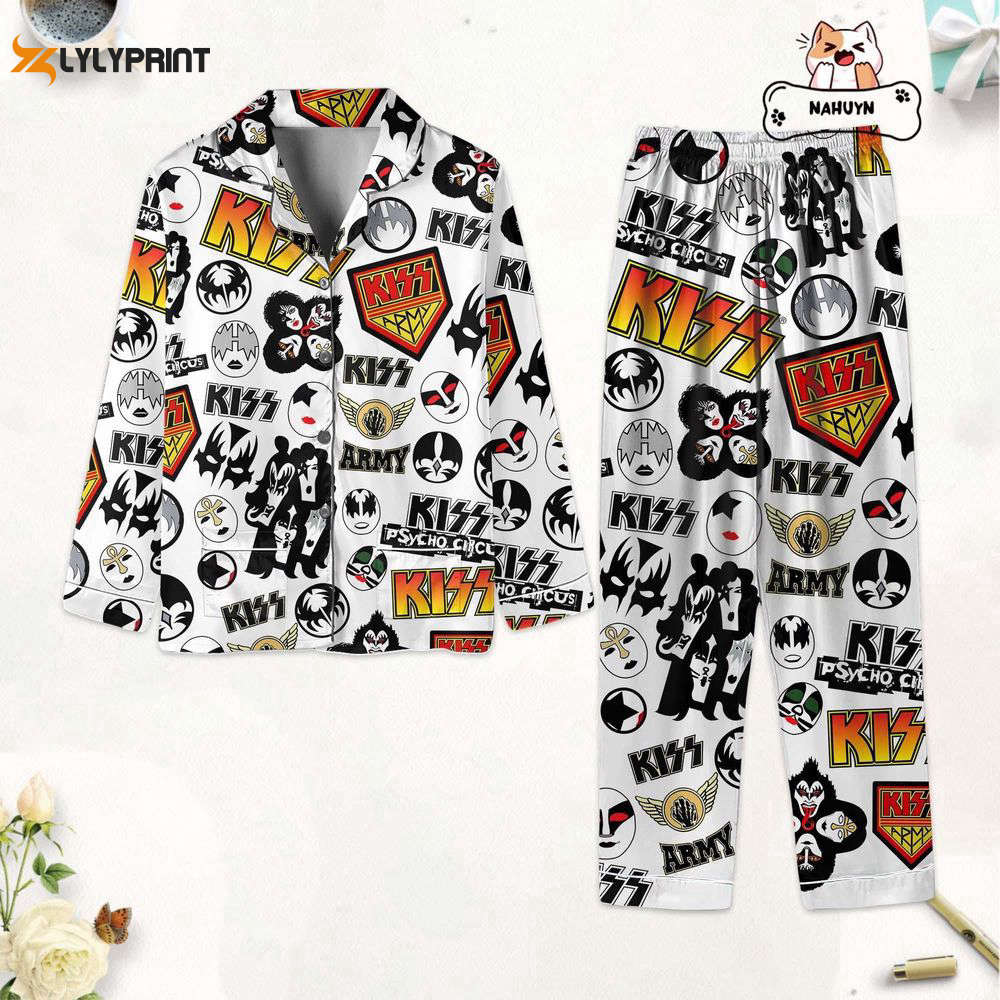 Pajama Kiss Pajama Set Rock Band Pyjamas Nva