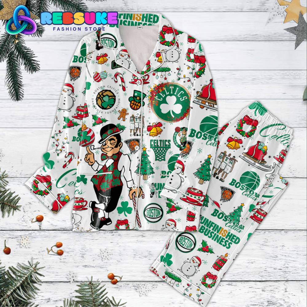 Boston Celtics Basketball Unfinished Business Pyjama Pajama Set Nva