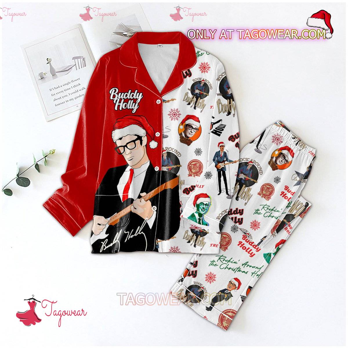 Buddy Holly Men Women Pajama Set Hfn Family Matching Shirt