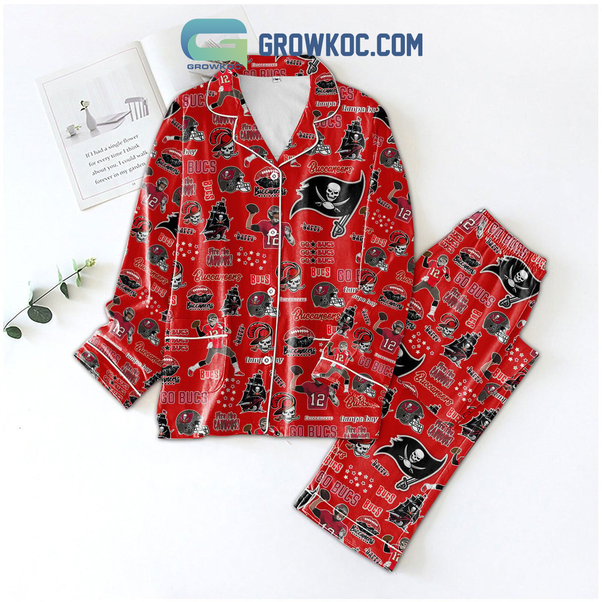 Tampa Bay Go Bucs Fire The Cannons Pyjama Pajama Set Nva