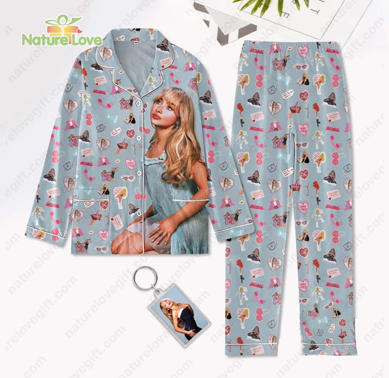 Espresso Sabrina Carpenter Pyjama Pajama Set Nva Sabrina Carpenter Shirt Pants Pjs