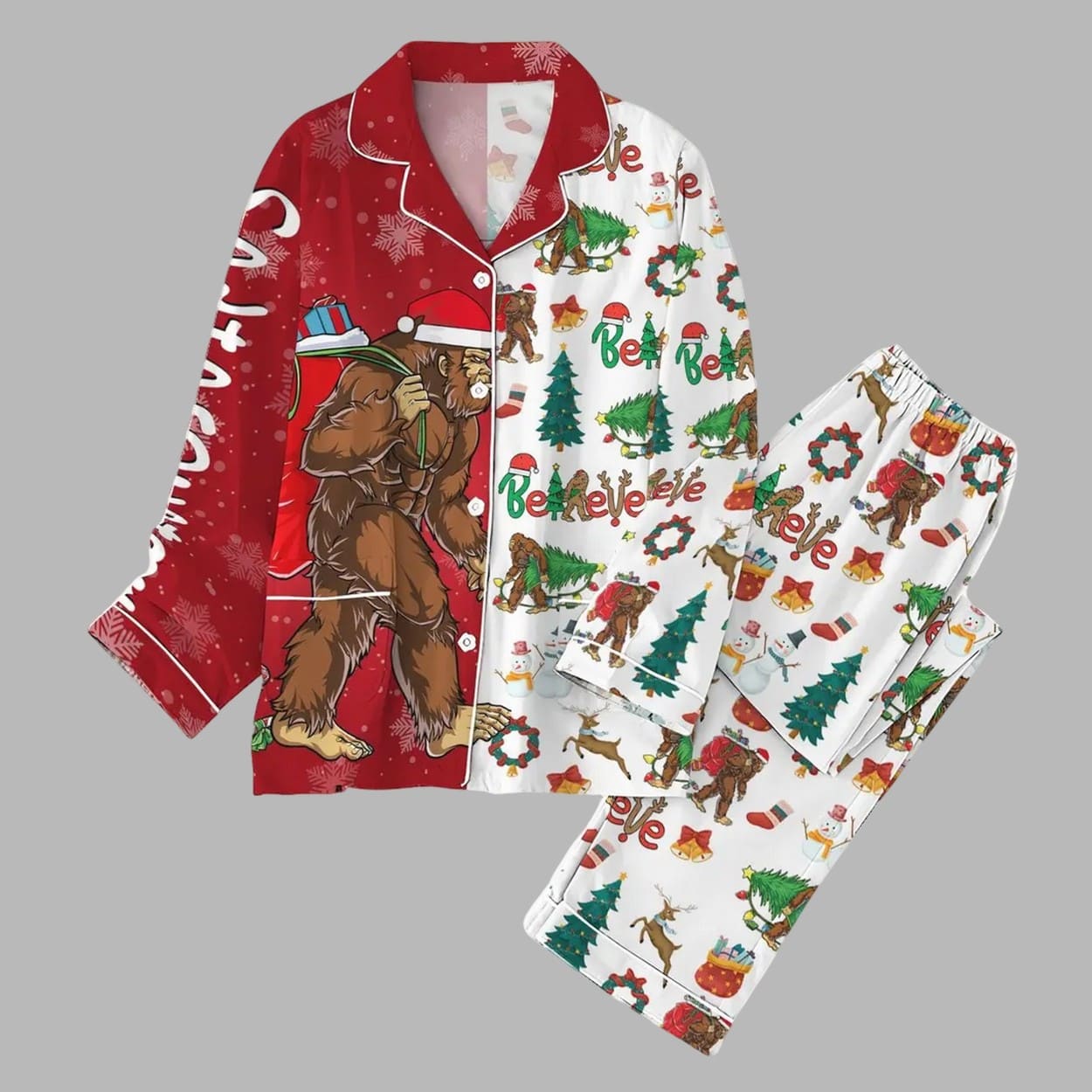 Corgi Santa Hat Pyjama Pajama Set Nva