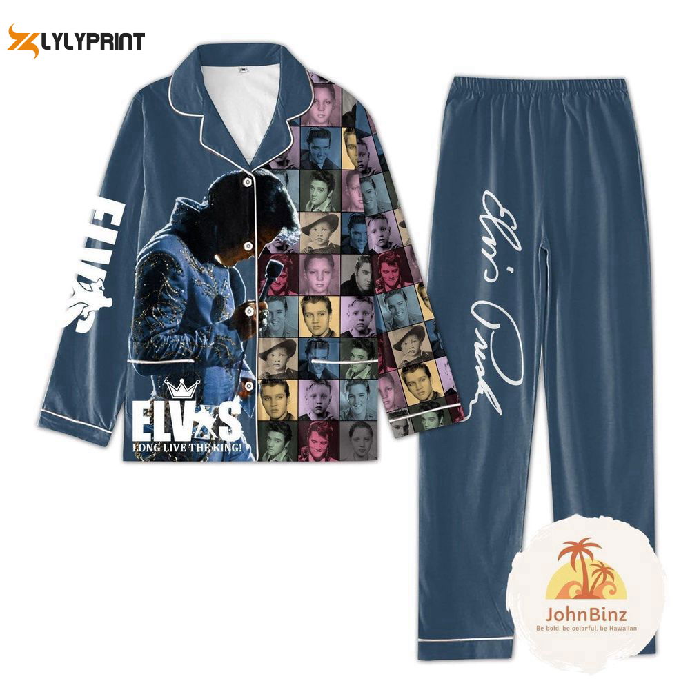 Elvis Presley Pajamas Set Elvis Presley Pyjamas King Of Rock And Roll Nva