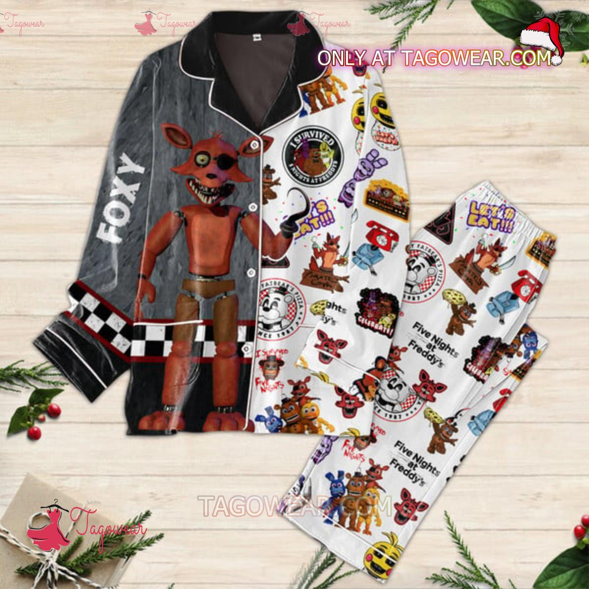 Foxy Five Nights At Freddy?S Men Women Pajama Set Hfn Family Matching Shirt