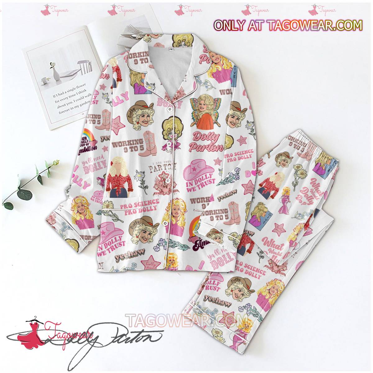 Dolly Parton Working 9 To 5 Men Women Pajama Set Hfn Family Matching Shirt