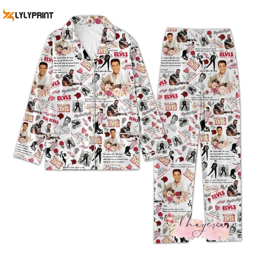Elvis Presley Pajama Set Elvis Presley Pajama Elvis Presley Pyjamas Nva