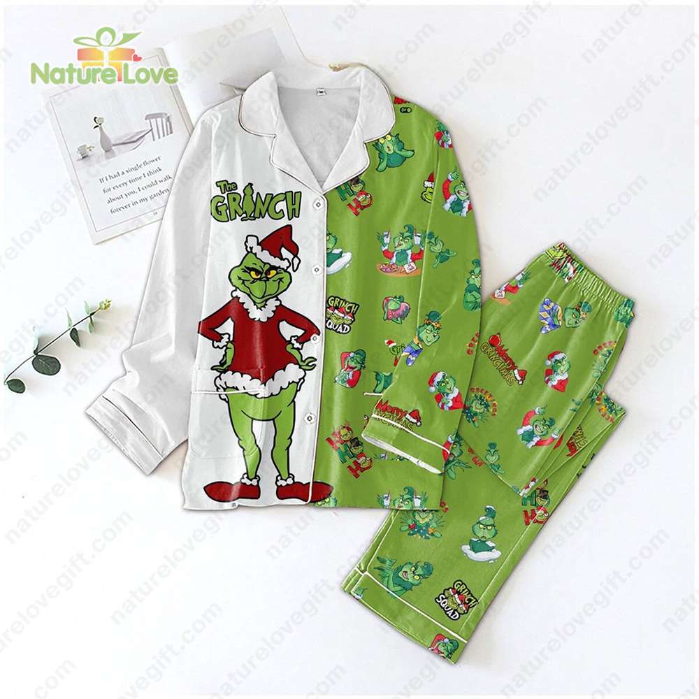Grinch Pajama Family Pyjama Pajama Set Nva Set Grinchmas Xmas Pyjama Pajama Set Nva